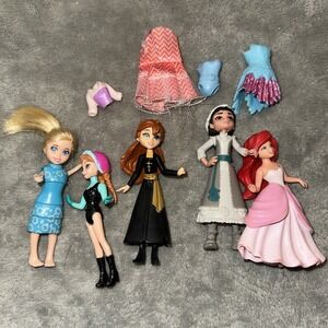 Disney Frozen Little Mermaid And Polly‎ Pocket Dolls